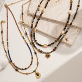 Handmade Natural Stone Necklace with Healing Crystals for Energy Balance